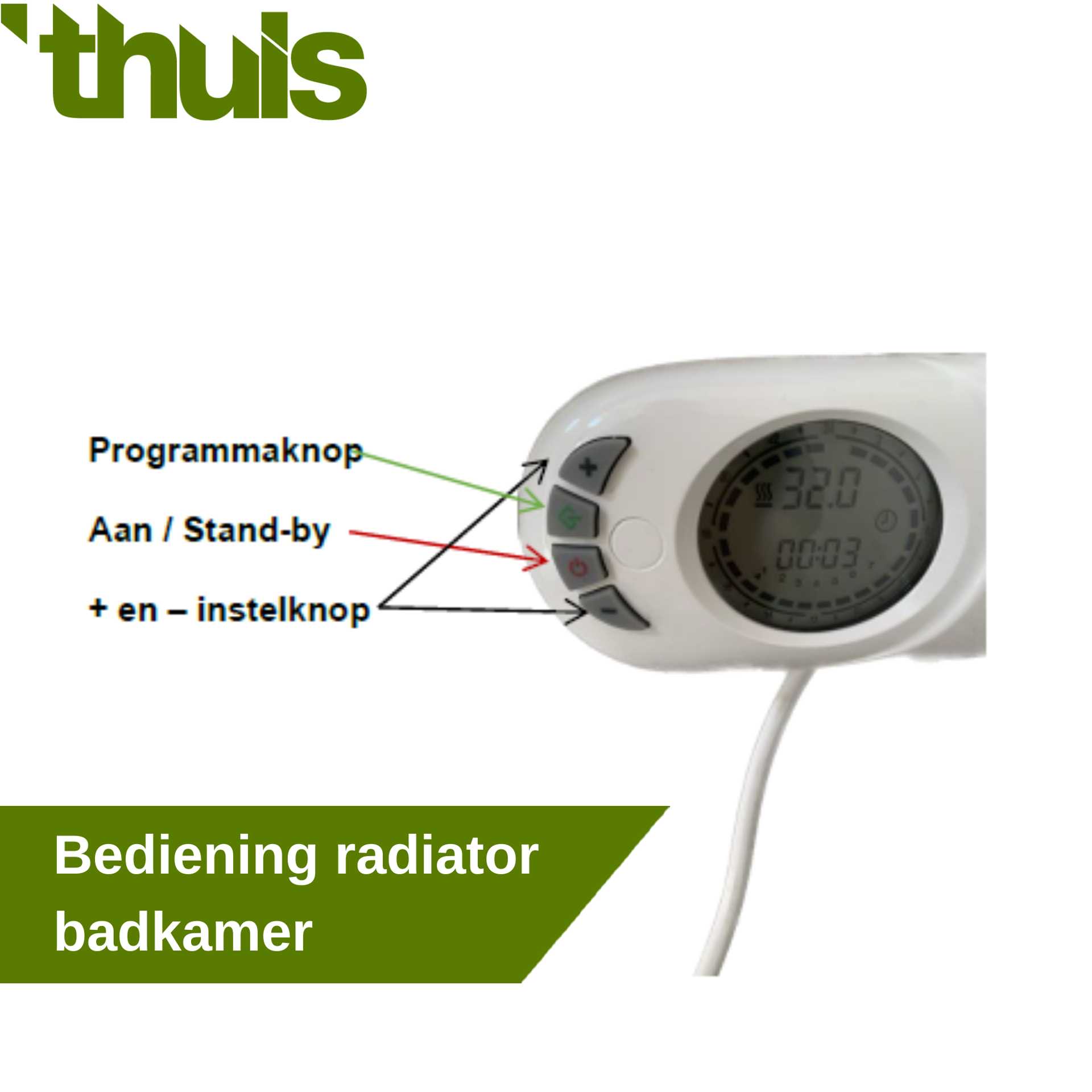 bediening radiator badkamer